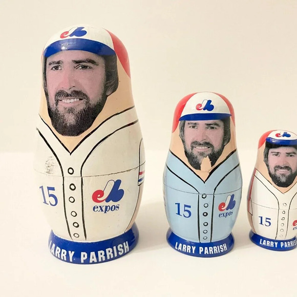 Babooshkah Nesting Doll  Montreal Expos Larry Parrish 5 Piece Set - Picture 2 of 16